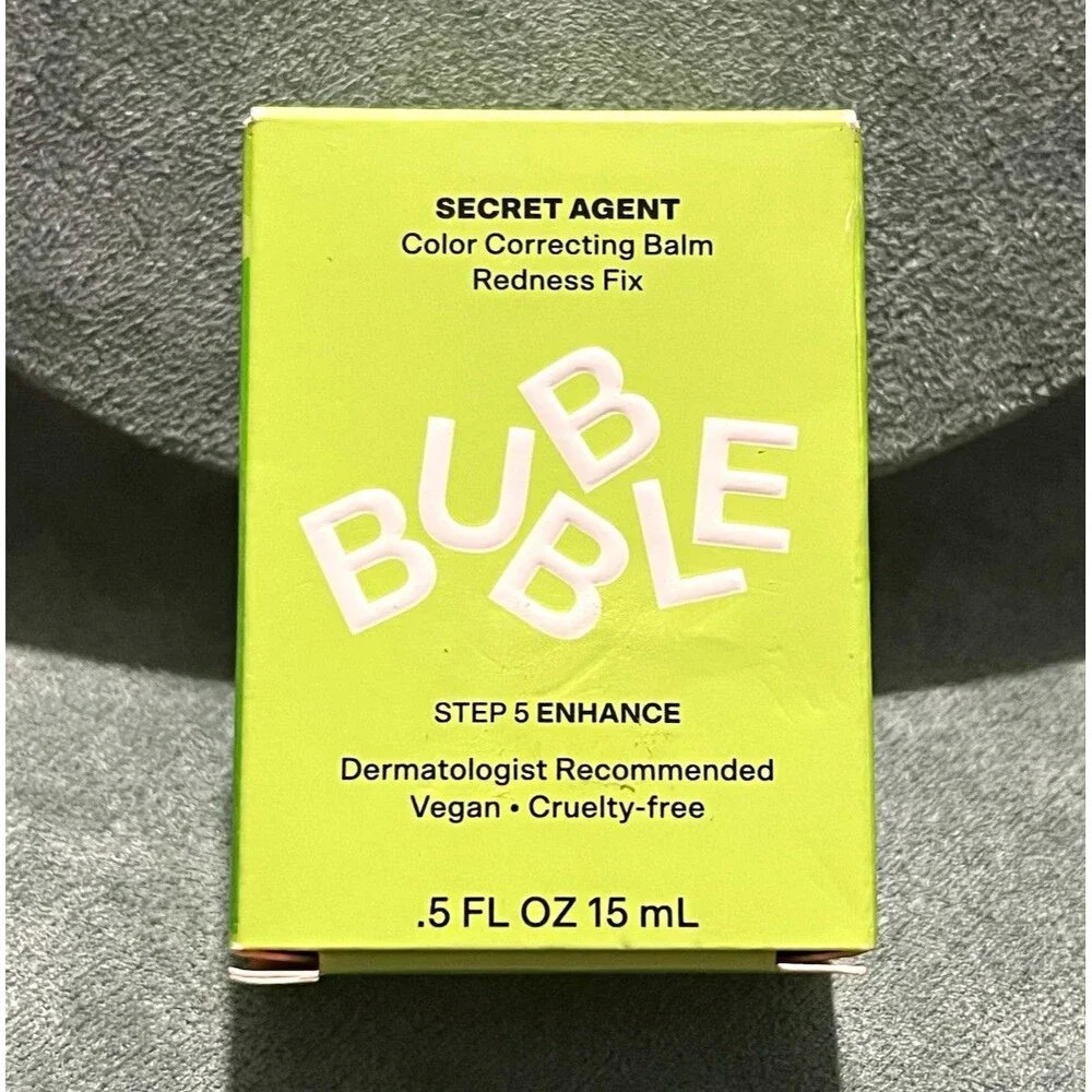 Bubble Secret Agent Green Color Correcting Balm Light 0.5 fl oz Niacinamide